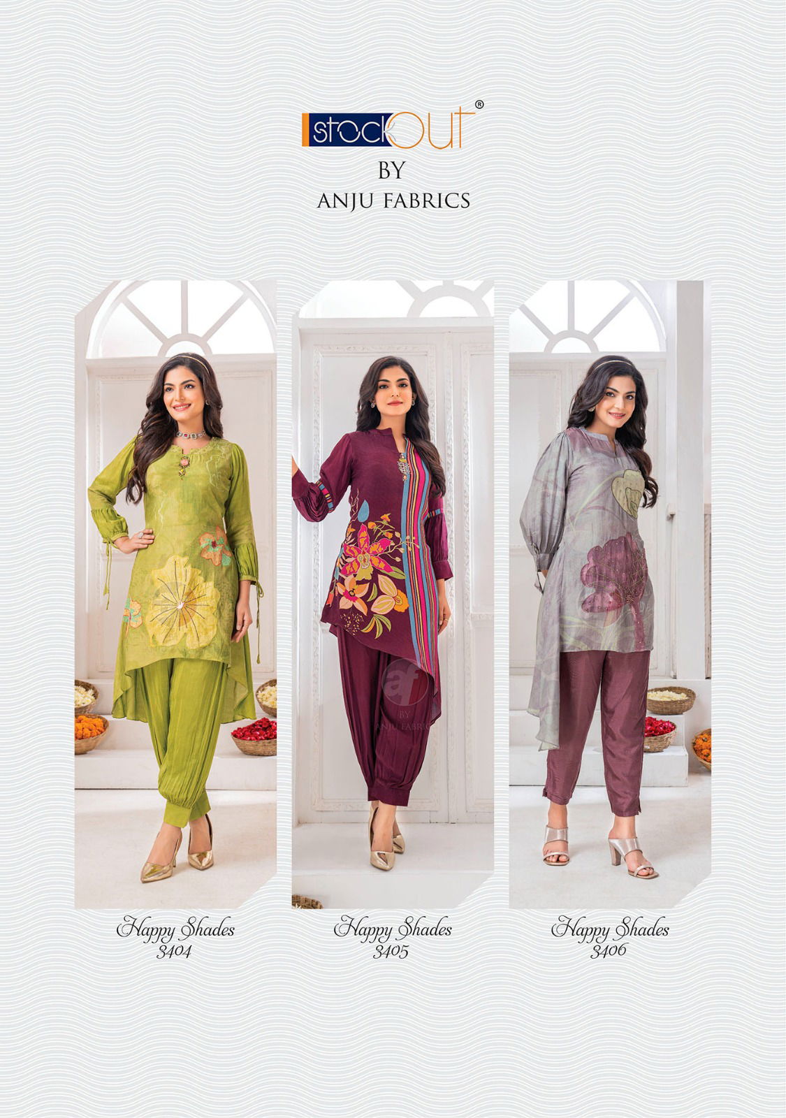 Happy Shades By Af 3401 To 3406 Wholesale Kurti With Afgani Style Pant In India